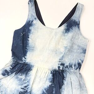 American Eagle Tie Dye Sleeveless Fit & Flare Dress with Pockets Womens Size 8